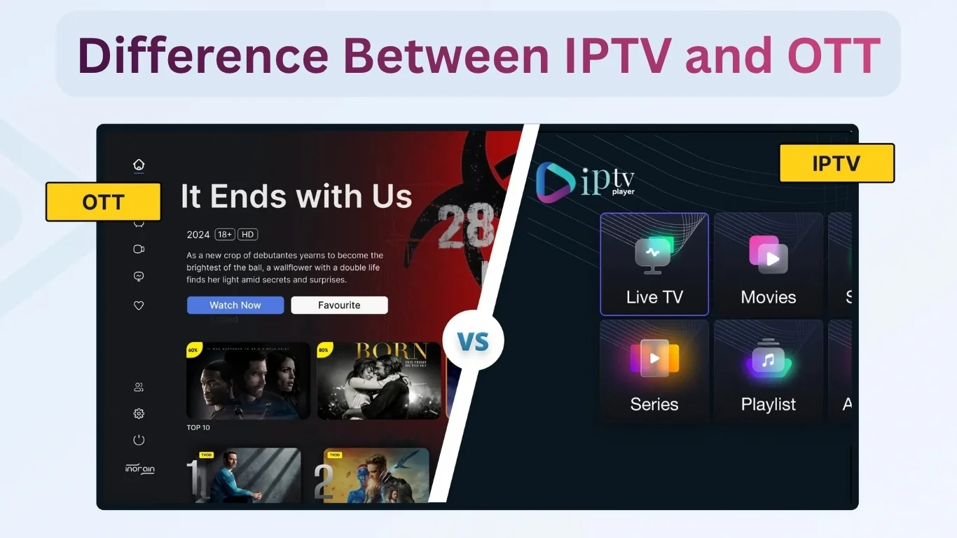Difference Between IPTV and OTT: Understanding How They Deliver Digital Entertainment